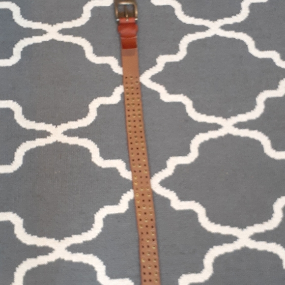 Armani Exchange Brown Leather Studded Belt 32 - Picture 7 of 10
